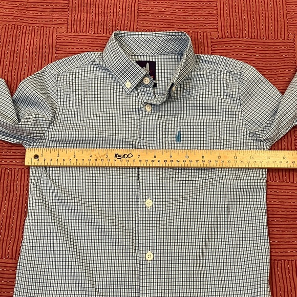 johnnie-O boys 8 years checkered Blue / White Kids Button Down Shirt - Picture 5 of 12